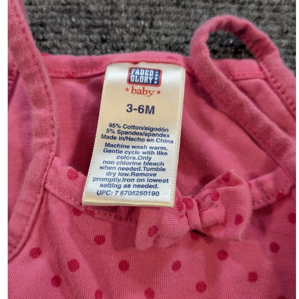 Faded Glory Polka Dot Sun Dress Baby 3-6M - Picture 3 of 4